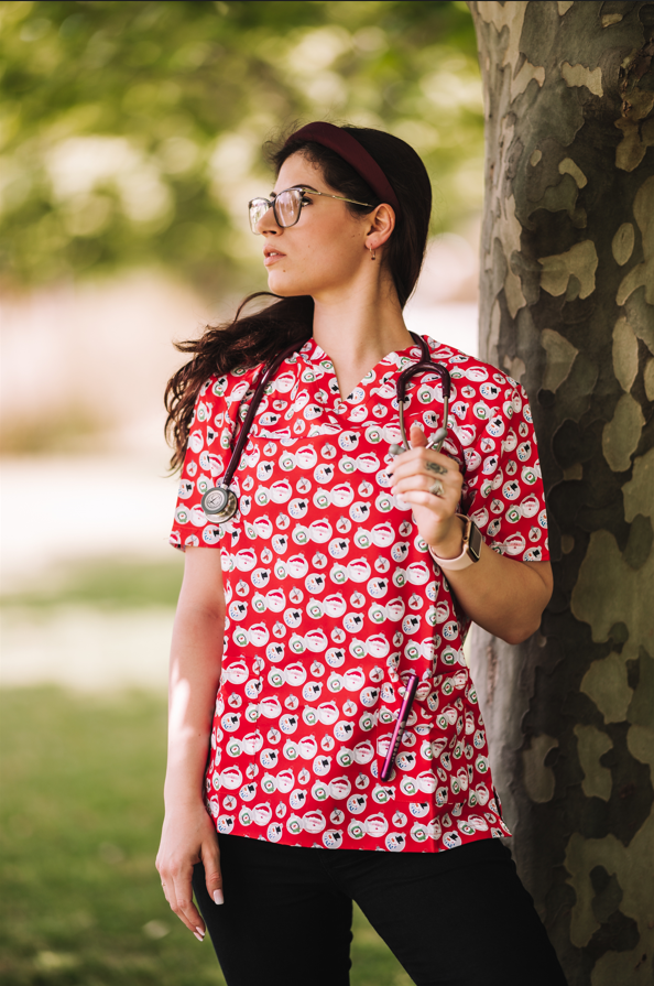 Stylish and Festive: Fun Printed and Christmas Scrub Tops for Australian Healthcare Workers